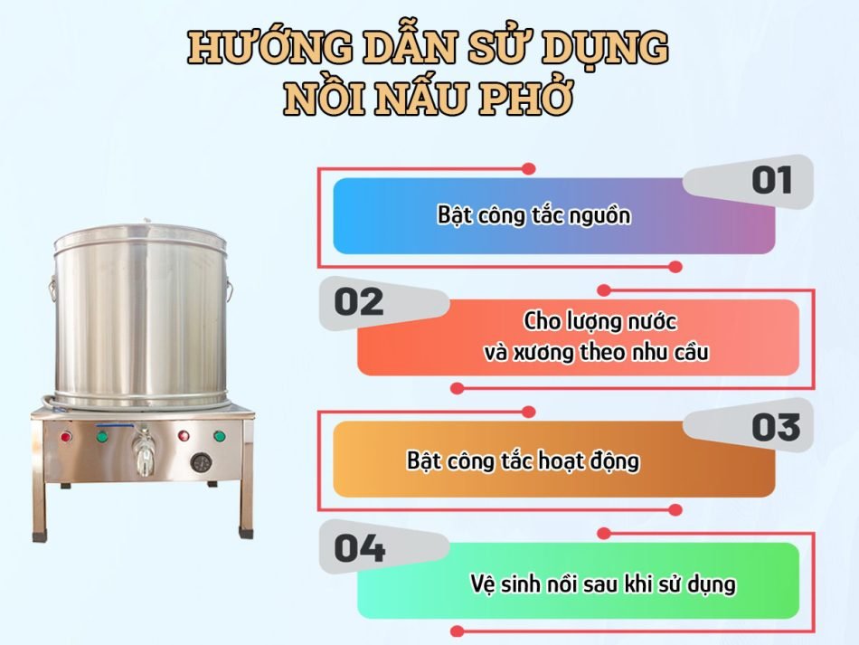 Hướng dẫn sử dụng nồi nấu phở