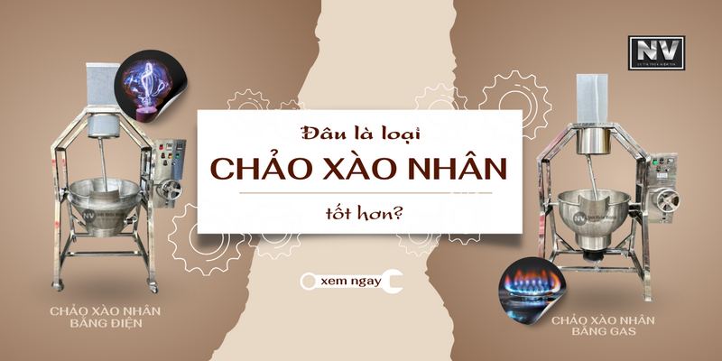 Chảo xào nhân tay quay điện và chảo xào nhân gas loại nào tốt hơn ?