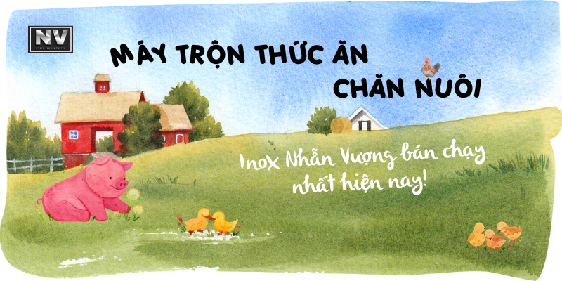 Máy trộn thức ăn chăn nuôi Inox Nhẫn Vượng bán chạy nhất hiện nay