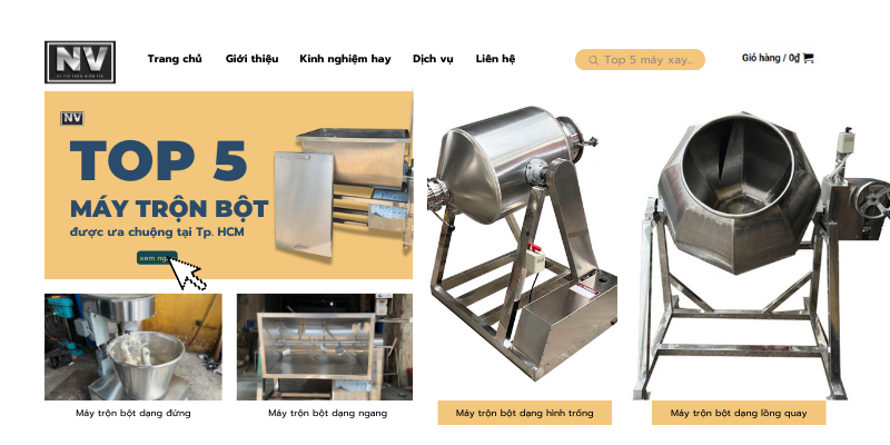 Top 5 loại máy trộn bột được ưa chuộng nhất tại TP HCM