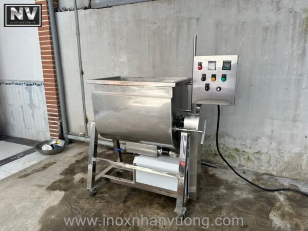 Máy trộn công nghiệp nằm ngang gia nhiệt 50kg