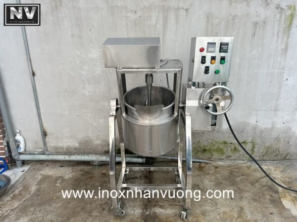 Nồi nấu có cánh khuấy lật nghiêng 100L